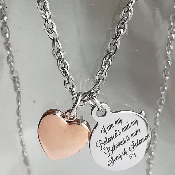 Christian Bible Verse Scripture Necklace - Picture 2 of 3